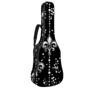 Astrology Space Cosmic Planet Sac de transport pour guitare acoustique Motif feuilles 101,6 cm 104 cm 106,7 cm avec double bandoulière réglable et boucle de suspension arrière, Multicolore 07