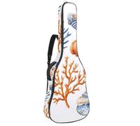 Astrology Space Cosmic Planet Sac de transport pour guitare acoustique Motif feuilles 101,6 cm 104 cm 106,7 cm avec double bandoulière réglable et boucle de suspension arrière, Multicolore 10