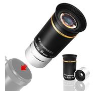 Astromania Oculaire de télescope 3,2 cm HD entièrement Multi-revêtement, oculaire Ultra Grand Angle de 66 degrés pour télescope d'astronomie, oculaire Long HD 6 mm Grand Angle