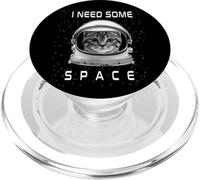 Astronaut Cat I Need Some Space Funny Kitten Cats Lovers PopSockets PopGrip pour MagSafe