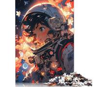 Astronaut Girl in Space Puzzle 1000 Pièces Educa Jouet en Bois Cadeau Unique Décoration Intérieure Jeu Éducatif Challenge Toy pour Adultes Et Enfants À Partir De 12 Ans 1000pcs (38x26cm)