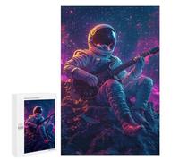 Astronaut Playing Guitar in Space-5 Puzzle 1000 Pièces Educa Jouet en Bois Cadeau Unique Décoration Intérieure Jeu Éducatif Challenge Toy Adultes Et Enfants À Partir De 14 Ans 1000 PCS