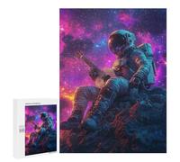 Astronaut Playing Guitar in Space Puzzle 1000 Pièces Educa Jouet en Bois Cadeau Unique Décoration Intérieure Jeu Éducatif Challenge Toy Adultes Et Enfants À Partir De 14 Ans 500 PCS