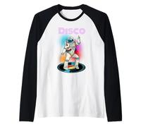 Astronaut Space Disco Dancing Novelty Graphic Cool Designs Manche Raglan