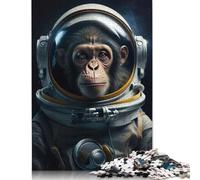 Astronaut Space Monkey Puzzle 1000 Pièces Cadeau Unique Jeu Éducatif Challenge Toy À De Qualité Supérieure Peinture Art pour Adultes Et Enfants 1000pcs (75x50cm)