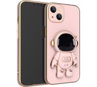 Astronaut Stand cas de téléphone pour iPhone série mini antichoc silicone kickstand couverture rose iPhone14