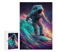 Astronaut Surfing Galaxy Wave Puzzle 1000 Pièces Educa Jouet en Bois Cadeau Unique Décoration Intérieure Jeu Éducatif Challenge Toy Adultes Et Enfants À Partir De 14 Ans 300 PCS