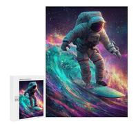 Astronaut Surfing Galaxy Wave Puzzle 1000 Pièces Educa Jouet en Bois Cadeau Unique Décoration Intérieure Jeu Éducatif Challenge Toy Adultes Et Enfants À Partir De 14 Ans 500 PCS