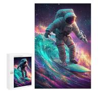 Astronaut Surfing Galaxy Wave Puzzle 1000 Pièces Educa Jouet en Bois Cadeau Unique Décoration Intérieure Jeu Éducatif Challenge Toy Adultes Et Enfants À Partir De 14 Ans 1000 PCS