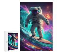 Astronaut Surfing in Space -1 Puzzle 1000 Pièces Educa Jouet en Bois Cadeau Unique Décoration Intérieure Jeu Éducatif Challenge Toy Adultes Et Enfants À Partir De 14 Ans 1000 PCS