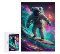 Astronaut Surfing in Space -1 Puzzle 1000 Pièces Educa Jouet en Bois Cadeau Unique Décoration Intérieure Jeu Éducatif Challenge Toy Adultes Et Enfants À Partir De 14 Ans 300 PCS