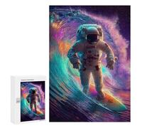 Astronaut Surfing in Space-4 Puzzle 300 Pièces Educa Jouet en Bois Cadeau Unique Décoration Intérieure Jeu Éducatif Challenge Toy Adultes Et Enfants À Partir De 14 Ans 300 PCS