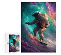 Astronaut Surfing in Space-5 Puzzle 1000 Pièces Educa Jouet en Bois Cadeau Unique Décoration Intérieure Jeu Éducatif Challenge Toy Adultes Et Enfants À Partir De 14 Ans 300 PCS