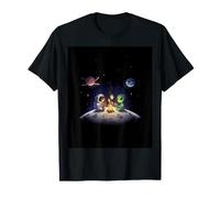 Astronaute Alien Campfire Books on The Moon Cute Space T-Shirt