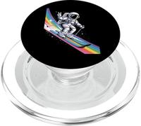 Astronaute Amusant Ski Arc-en-Ciel Signe de Paix Action PopSockets PopGrip pour MagSafe
