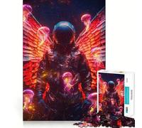 Astronaute angélique Puzzle de 1000 pièces pour Adultes Jeu de réflexion Découpe Nette,alignement Parfait Activité Amusante en Famille Le Soir (50x75cm)