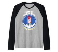 Astronaute Anniversaire 8 Years Old Boys Time to Blast Off I'm 8 Manche Raglan