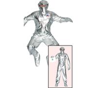 Astronaute Aventure Space Costume Argent Casque Gants Bottes Carnaval Voyageur de l'espace galactique, Taille : 52 - 54 (L) Couleur : Argent