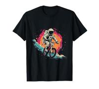 Astronaute Bike Space Ride Planètes Biker Cyclisme Art T-Shirt