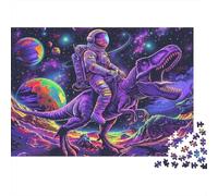 Astronaute chevauchant Un Dinosaure Puzzle 1000 Pieces pour Adultes, Un Jeu De Dexérité Très Difficile Puzzle Éducatif Aux Défis 52x38cm/1000pcs