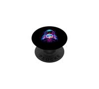 Astronaute coloré Tenant la Terre dans Une scène Cosmique PopSockets PopGrip Adhésif