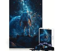 Astronaute contemplant la Terre Puzzle de 1000 pièces pour Adolescents Développement cérébral Évasion et Bien-être Assemblage Facile Surprise Festive (38x52cm)