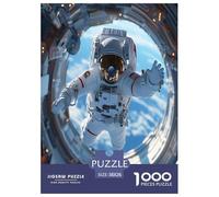 Astronaute Cool Adultes Puzzles Combinaisons spatiales 1000 Pièces Jeu De Défi Familial Jeux Éducatifs Décoration Intérieure Cadeaux d'anniversaire pour Noël Tueur Ennuyeux 38x26cm/1000pcs
