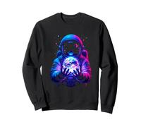 Astronaute Cosmique bercant la Terre dans Une scène Spatiale Sweatshirt