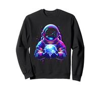 Astronaute Cosmique Tenant la Terre dans Une scène Spatiale Sweatshirt