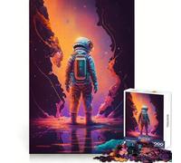 Astronaute dans la 3e Dimension Puzzle pour Adolescents de 1000 pièces Développe la réflexion Plaisir Occasionnel Bords Nets pour Les fêtes (38x26cm)