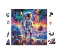 Astronaute dans la Galaxie 100 Pièces Puzzle Expert Confirmé en Voitureton Anti-Déchirure Très Difficile Haute Difficulté Motif Complexe Idée Cadeau Anniversaire Premium 28x28cm
