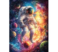 Astronaute dans la Galaxie colorée 500 Pièces Puzzle Collectionneur en Carton Haute Densité Épais Mythes fantastiques Haute Difficulté Décoration Murale Oeuvre d'art Cadeau Noël Premium 500 PCS