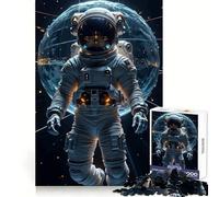 Astronaute dans l'espace avec la Terre Puzzle Adulte 1000 pièces Concentration, capacité, évasion paisible, Assemblage, Cadeau Bien pensé (38x26cm)