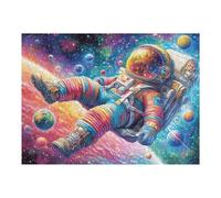 Astronaute dans l'espace et la Galaxie Puzzle 500 Pièces pour Adultes Design Moderne Educa 3D Divertissement Créatif Cadeau Original Décoration Murale 500 PCS