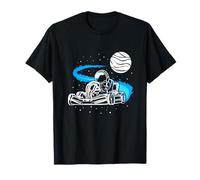 Astronaute Dans L'espace Go Kart Drôle Pilote De Karting T-Shirt