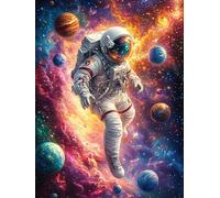 Astronaute dans Une Galaxie Cosmique Puzzle 500 Pièces pour Adultes Educa Vision Décoratif Qualité Supérieure Décoration Salon Challenge Créatif Cadeau Original 500 PCS