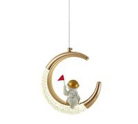 Astronaute de Lune créative Petit Pendentif éclairage léger Enfants Chambre Enfant Suspendu LED 10W Acrylique Suspendu Lampe 4000k îlot de Cuisine décor en Or fabriqué en Chine