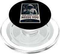 Astronaute de Science-Fiction « Your Space Fleet Needs You » sur Le thème de la Seconde Guerre Mondiale PopSockets PopGrip pour MagSafe