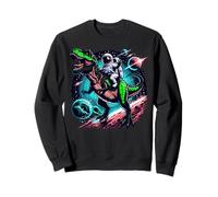 Astronaute Dinosaure T-Rex Cosmic Galaxy Graphic Sweatshirt