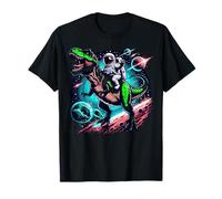 Astronaute Dinosaure T-Rex Cosmic Galaxy Graphic T-Shirt
