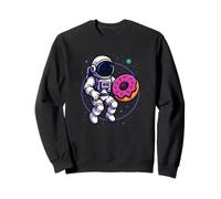 Astronaute Donut Galaxy Graphic Funny Space Sweatshirt