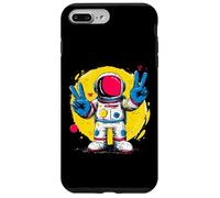Astronaute Double Signe de Paix rétro Pop Graphic Space Suit Coque pour iPhone 7 Plus/8 Plus