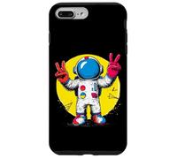 Astronaute Double Signe de Paix rétro Pop Graphic Space Suit Coque pour iPhone 7 Plus/8 Plus