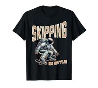 Astronaute Drôle en Apesanteur sur Skateboard T-Shirt