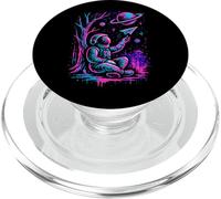 Astronaute drôle et avion en papier style graffiti PopSockets PopGrip pour MagSafe