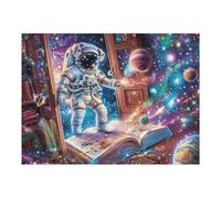 Astronaute Espace Galaxie 500 Pieces Casse-tête pour Ado en Carton Épais Rigide Facile Débutant Jeu De Société Soirée Entre Amis Cadeau Anniversaire Premium 500 PCS