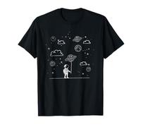 Astronaute Espace Planètes Ballons Étoiles Science Spatial T-Shirt