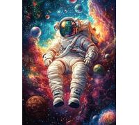 Astronaute explorant une nébuleuse étoilée 500 Pieces Casse-tête Pour Ado En Carton Haute Qualité Rêve magique de science-fiction Facile Débutant Activité Familiale Soirée Entre Amis Cadeau Fête Des M