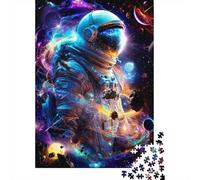 Astronaute Exploration Spatiale Puzzle 1000 Pièces Papier Puzzle pour Adultes Détente Décoration Maison Concentration 70x50cm/1000pcs