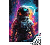 Astronaute Exploration Spatiale Puzzle 1000 Pièces Papier Puzzle pour Adultes Paysage Cosmique Convivialité Décoration Détente 38x26cm/1000pcs
